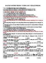 Bài tập Hình học Lớp 11 Đường thẳng vuông góc với mặt phẳng